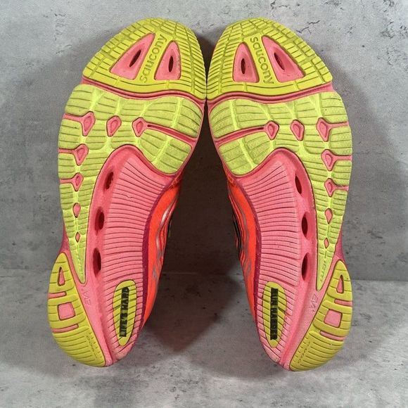 Saucony Type A9‎ Womens 10 Road Racing Citron Orange Red Running Shoes S19028-1 - Picture 8 of 9